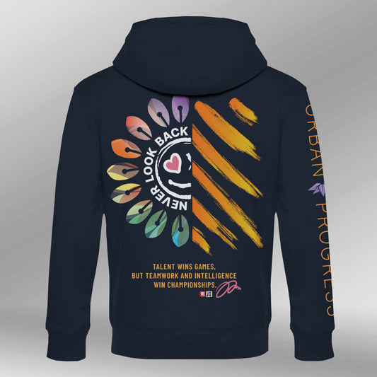 Hoodie Victory Vibes Navy-blue back