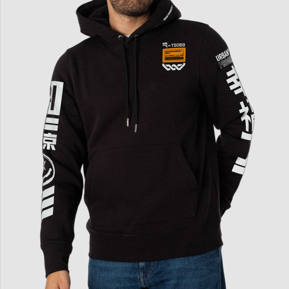 Hoody Signal black front model