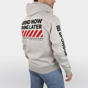 Legacy Hoodie Grind Now heren model licht grijsback side