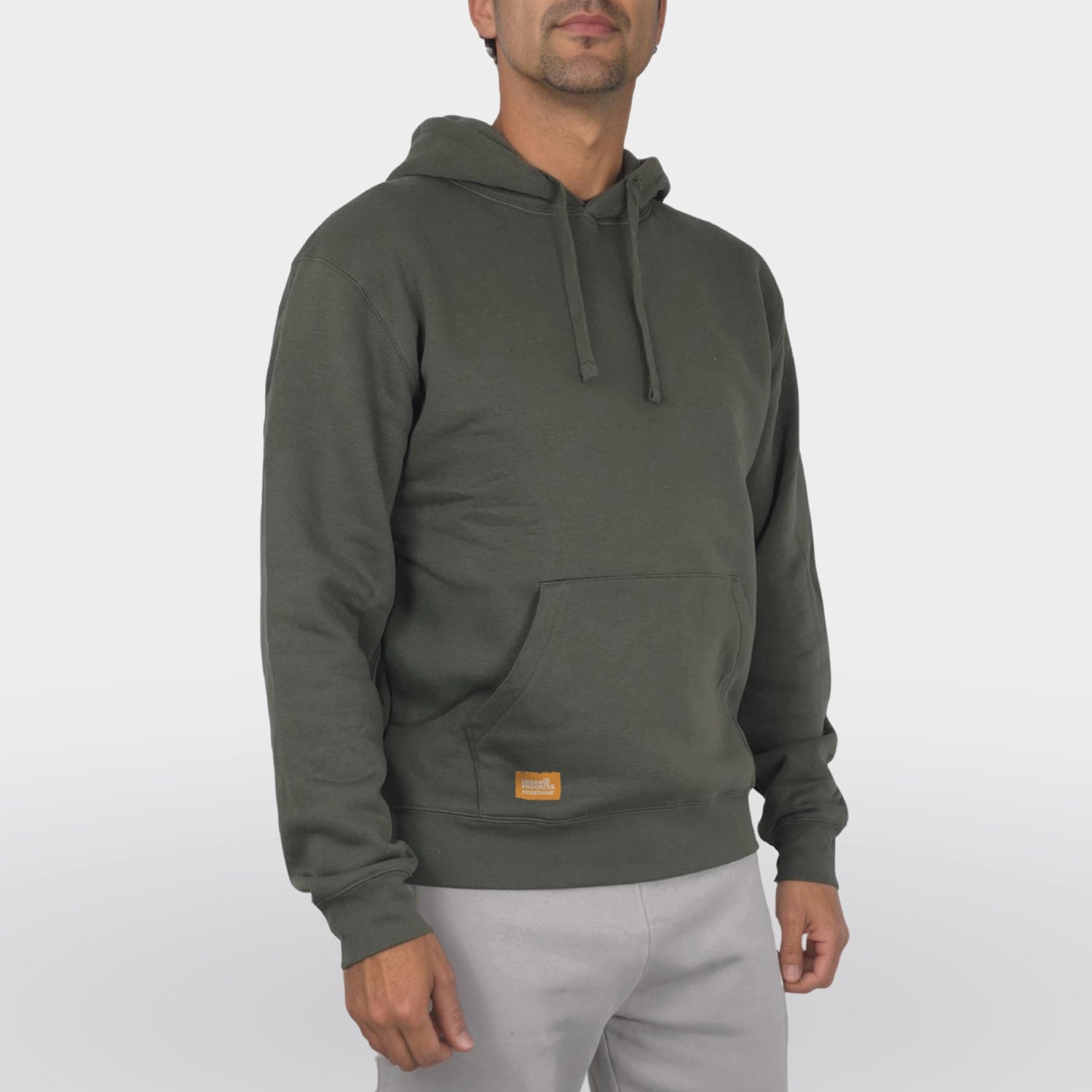 Legacy Hoodie Haruto Hiroshi model olive green front side right