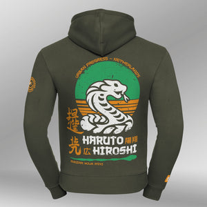 Legacy Hoodie Haruto Hiroshi olive green back
