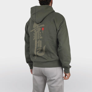 Legacy Hoodie Kojo Spirit model olive green back