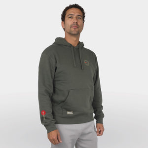 Legacy Hoodie Kojo Spirit model olive green front close