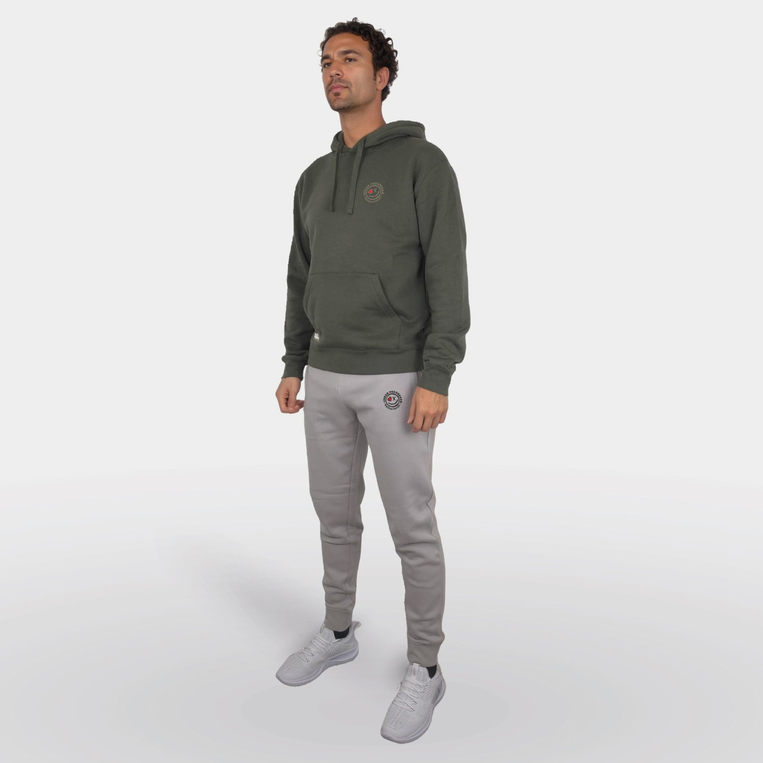 Legacy Hoodie Kojo Spirit model olive green front side left