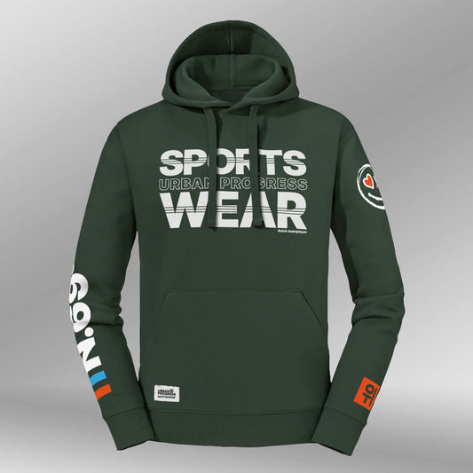 Legacy Hoodie N.69 dames bottle green front