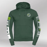 Legacy Hoodie Positive space bottle-green front