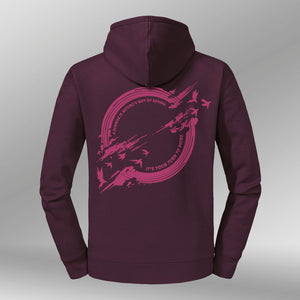 Legacy Hoodie Sunrise Dames bordeaux rood back