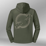 Legacy Hoodie Sunrise Dames olijf groen back