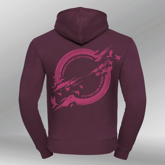 Legacy Hoodie Sunrise bordeaux rood back