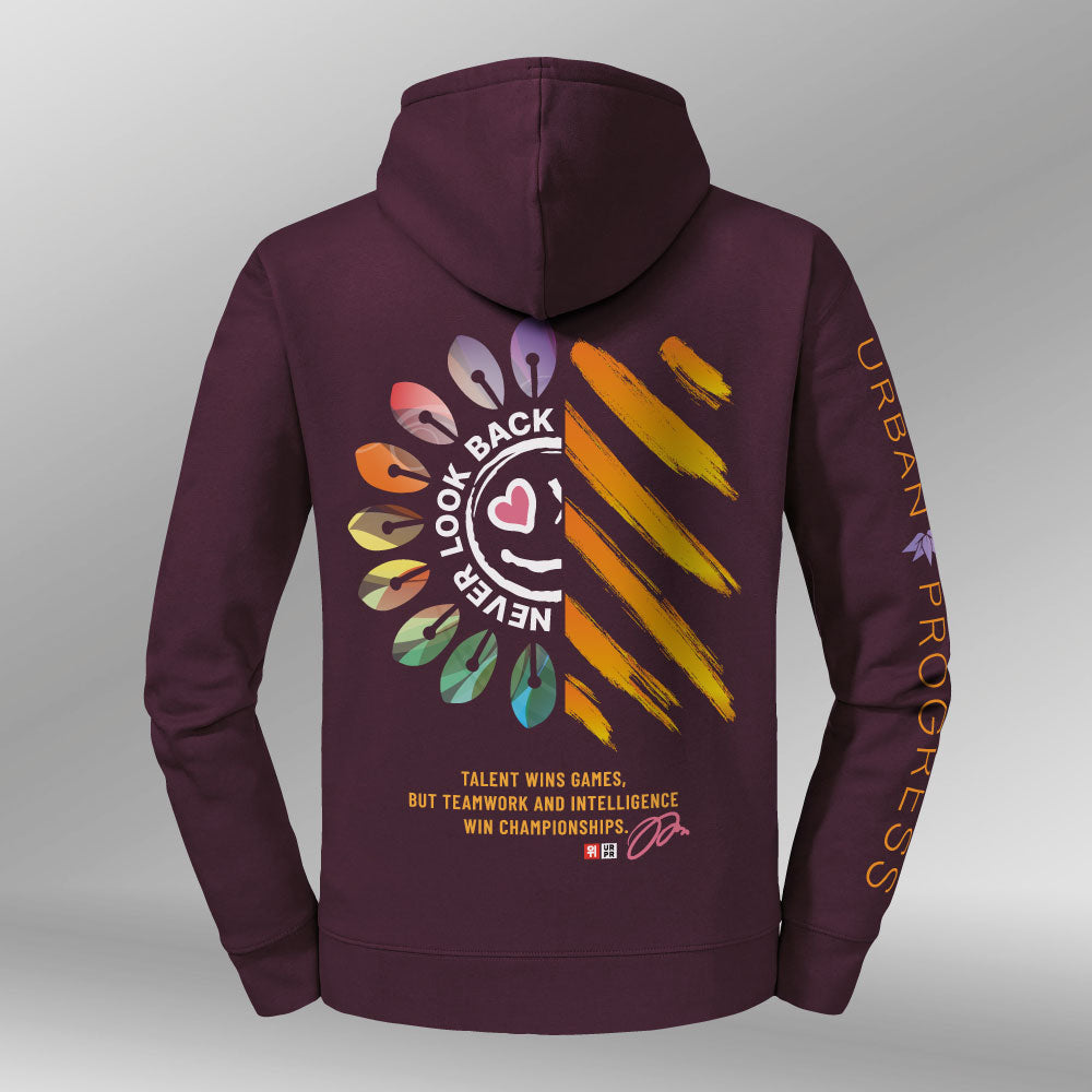 Legacy Hoodie Victory Vibes Dames bordeaux rood back