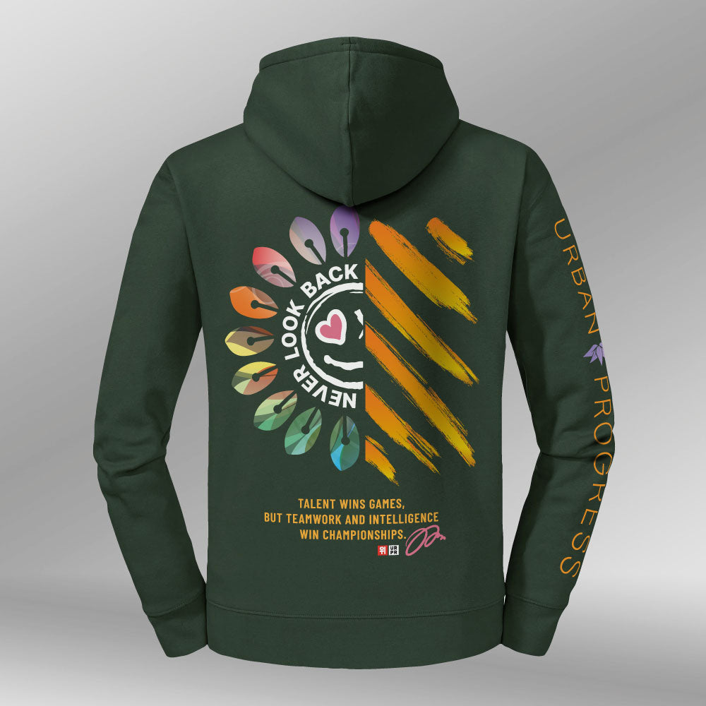 Legacy Hoodie Victory Vibes Dames bottle green back