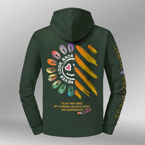Legacy Hoodie Victory Vibes Dames bottle green back