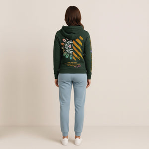 Legacy Hoodie Victory Vibes Dames model bottle green back