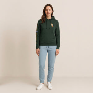 Legacy Hoodie Victory Vibes Dames model bottle green front
