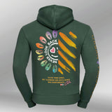 Legacy Hoodie Victory Vibes mannen bottle green back