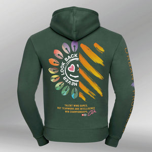 Legacy Hoodie Victory Vibes mannen bottle green back