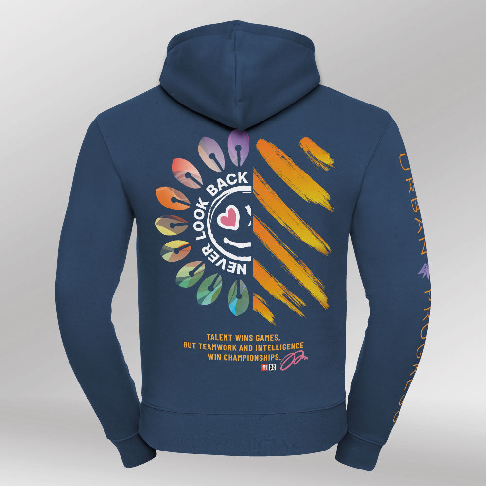 Legacy Hoodie Victory Vibes mannen indigo blauw back