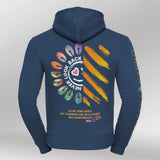 Legacy Hoodie Victory Vibes mannen indigo blauw back