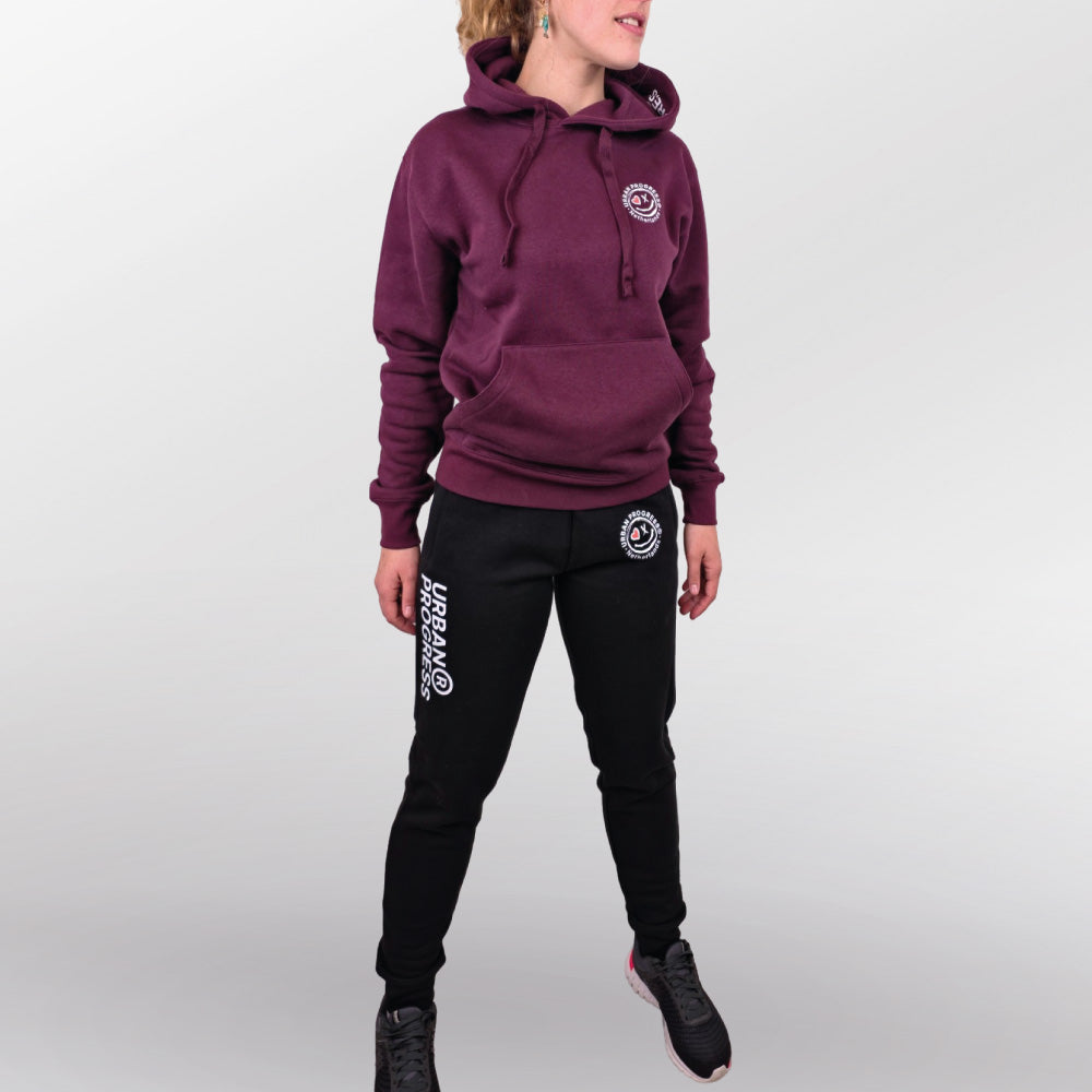 Legacy Joggingpak model aubergine-zwart front