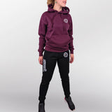 Legacy Joggingpak model aubergine-zwart front