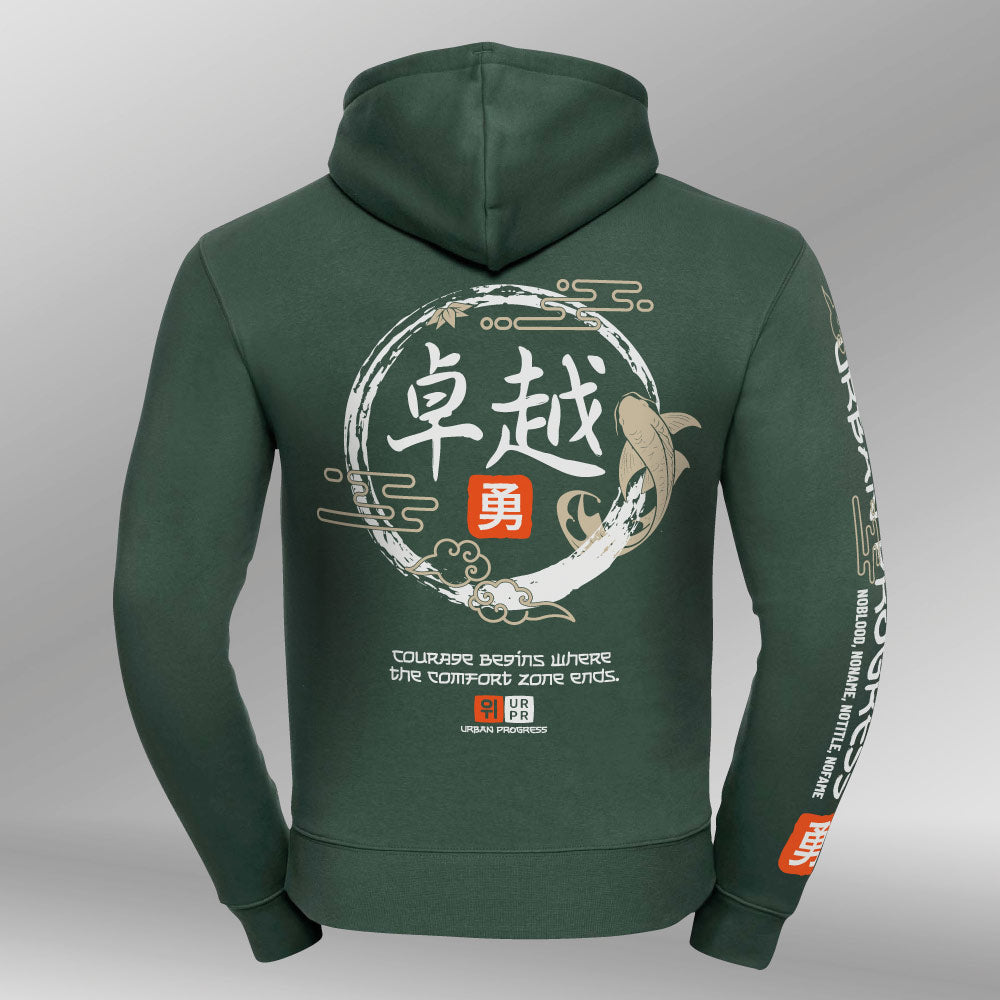 Legacy hoodie Urban Flux bottle green achter