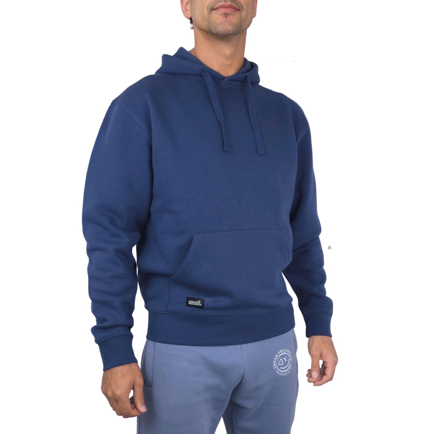 Legacy hoodie indigo blauw front