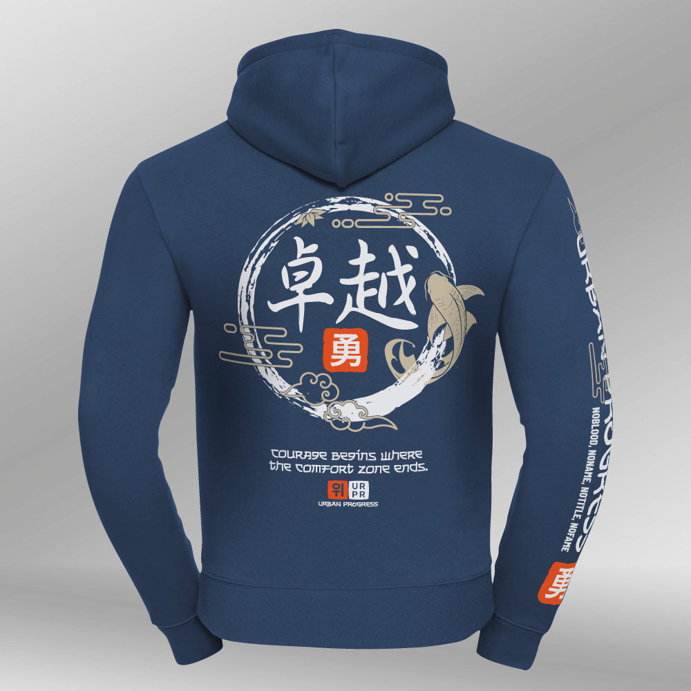 Legacy hoodie Urban Flux indigo blauw achter