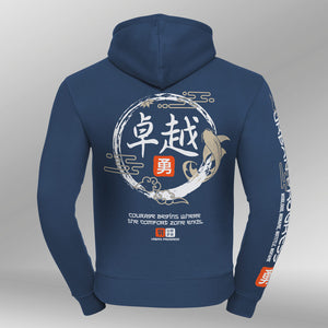 Legacy hoodie Urban Flux indigo blauw achter