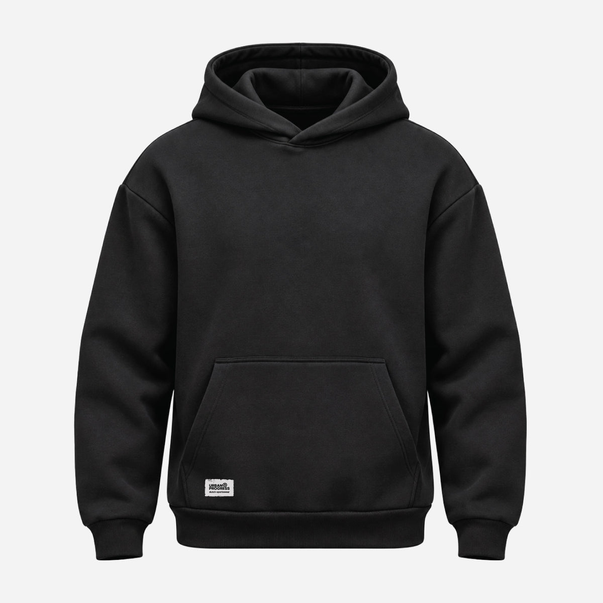 Loose-Fit-Court-Hoodie-zwart-front