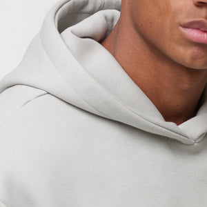 Loose fit hoodie Samurai Geisha model licht grijs detail capuchon