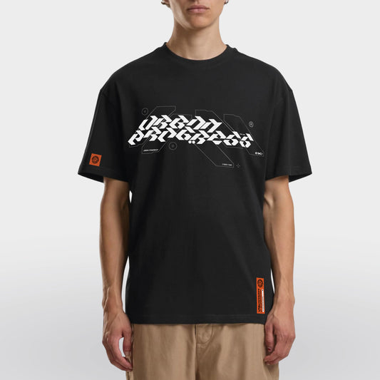 Loose t-shirt CYBER-CORE model zwart front