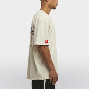 Loose t-shirt CYBER-TONE model beige side