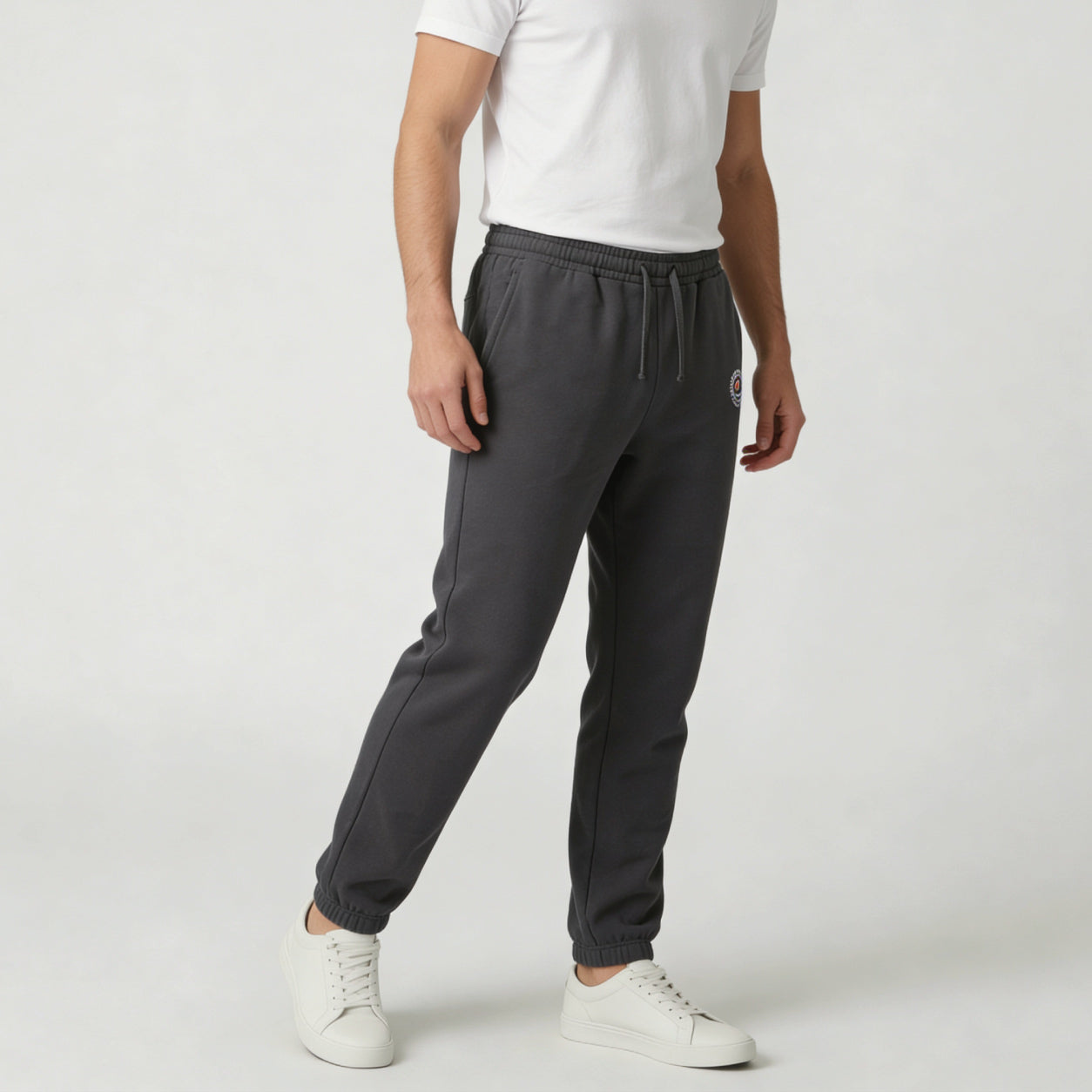 Motion Joggingbroek grijs model front side