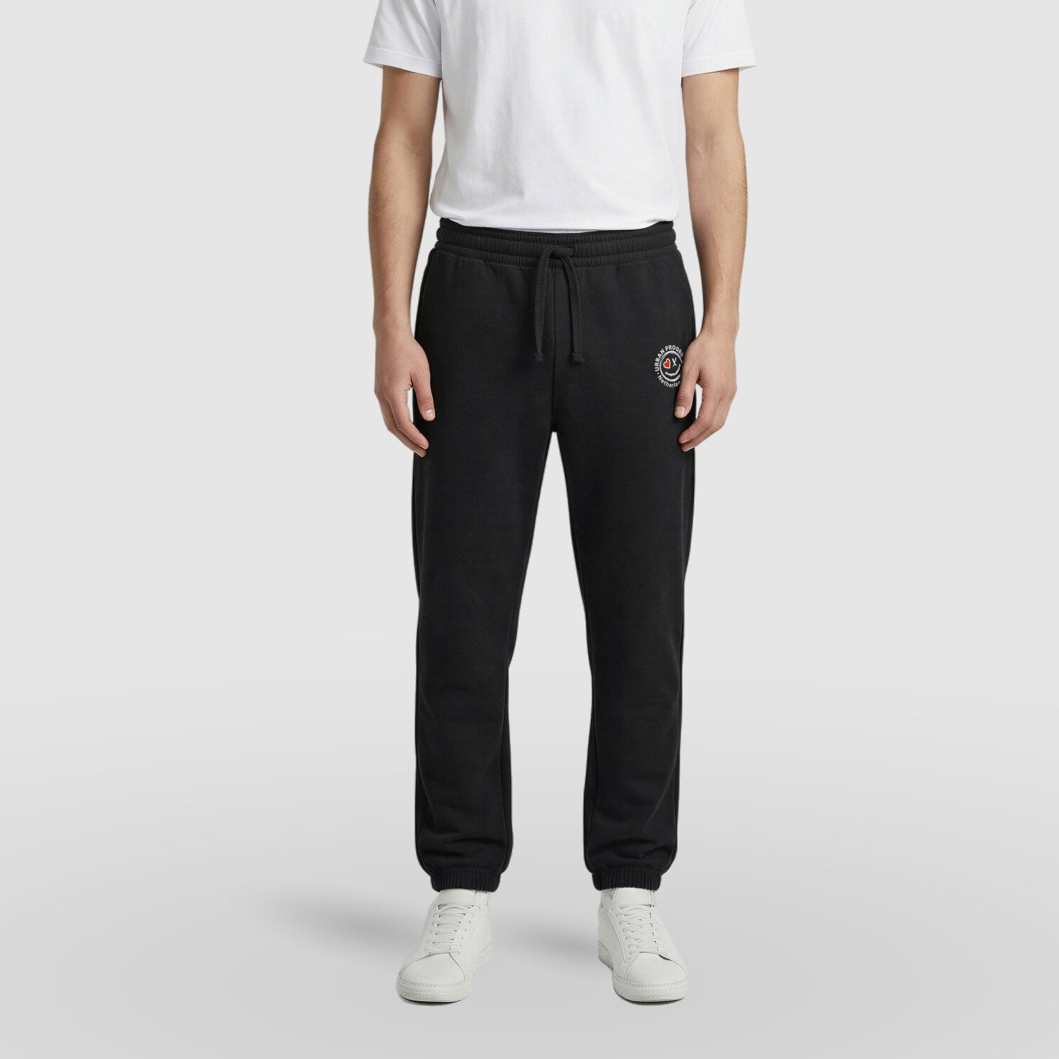 Motion Joggingbroek zwart model front wijdbeens