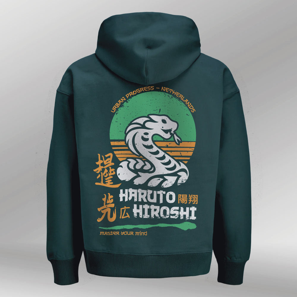 Oversized Hoodie Haruto Hiroshi turqoise back