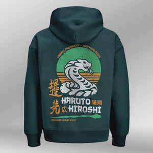 Oversized Hoodie Haruto Hiroshi turqoise back