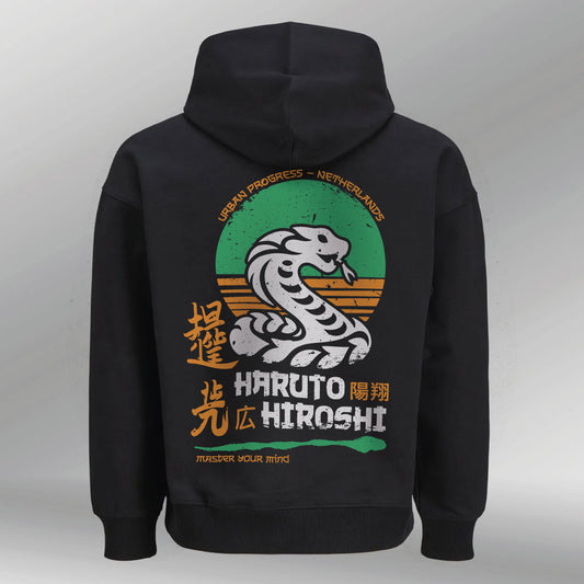 Oversized Hoodie Haruto Hiroshi zwart back