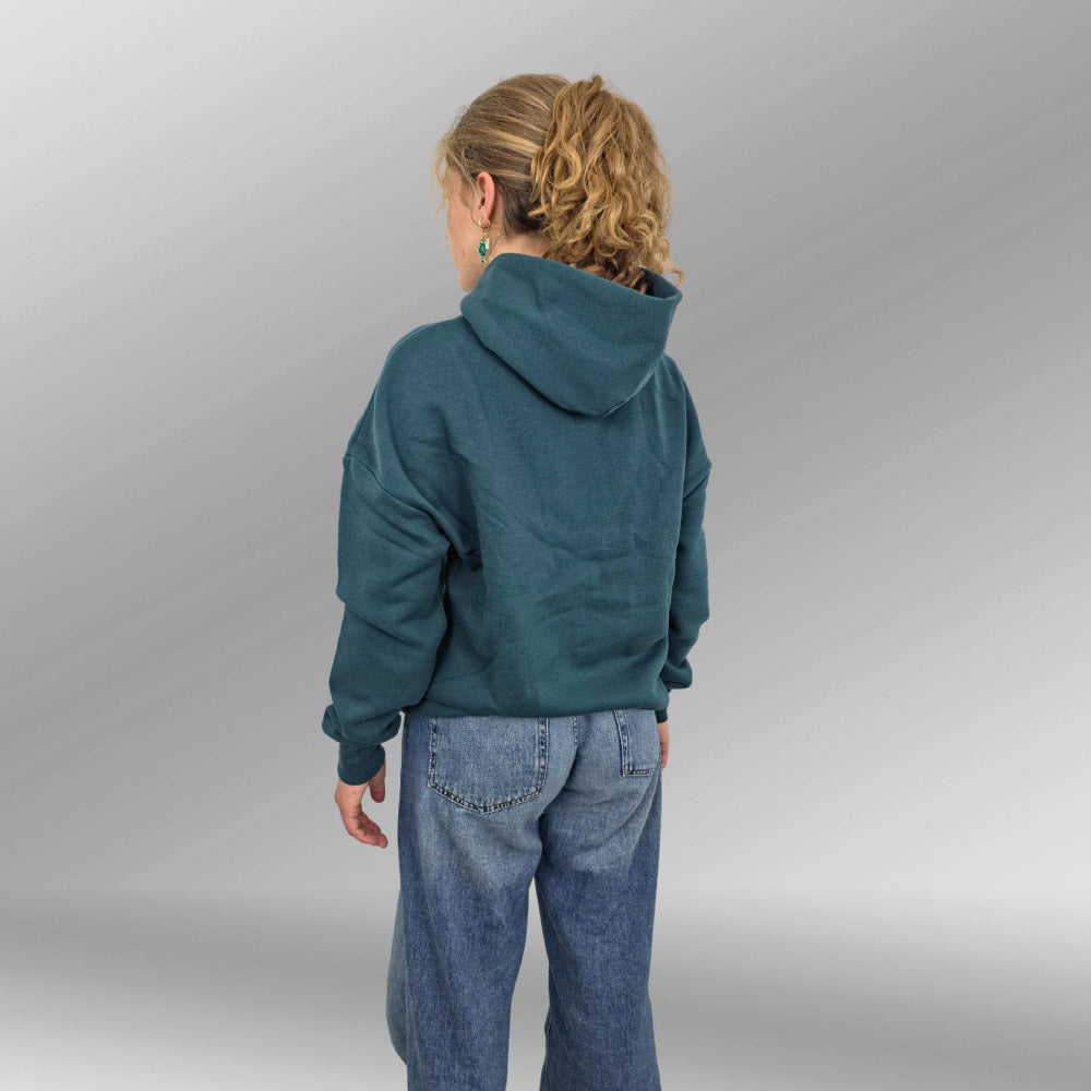 Oversized Hoodie Kairo Dames model turqoise back