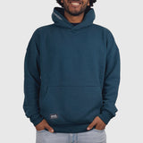 Oversized Hoodie Kairo turquoise Front close model
