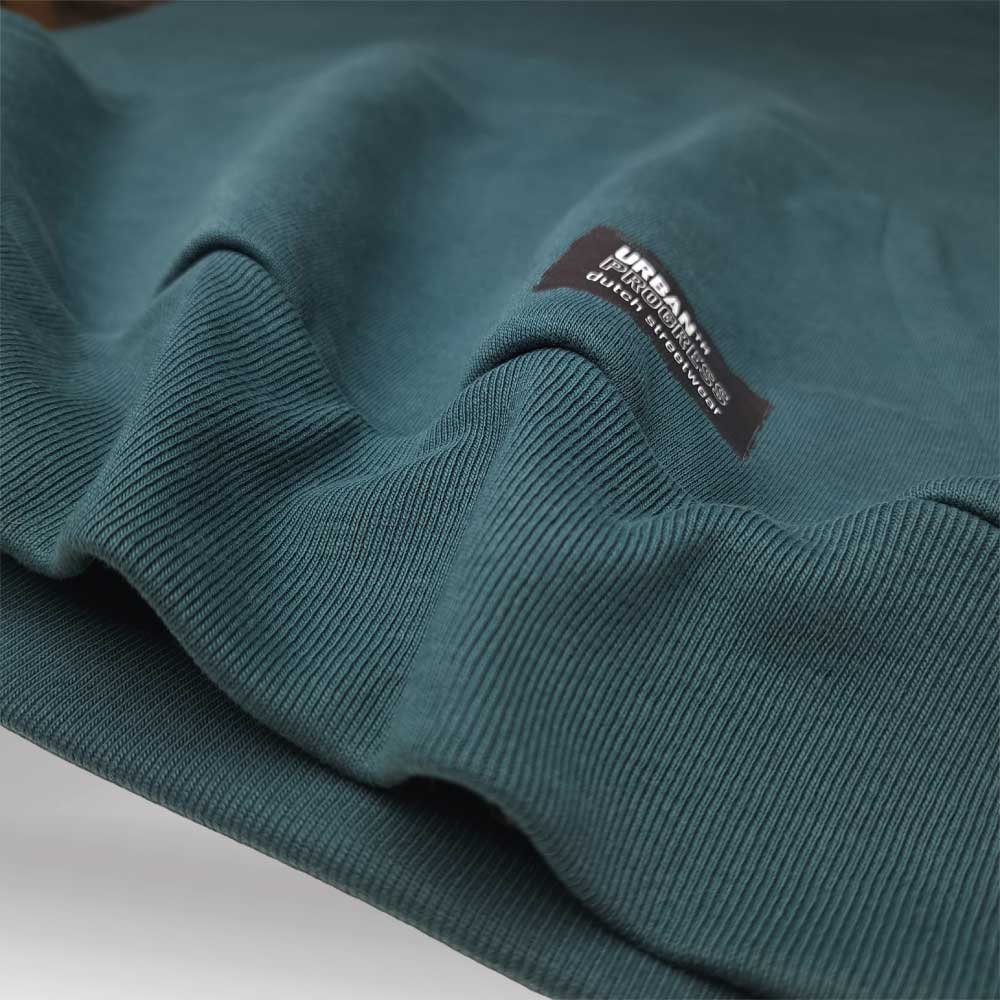 Oversized Hoodie Kairo turquoise closeup 1