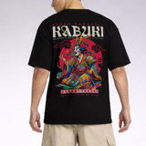 Oversized Recycled Tee KABUKI model black back close