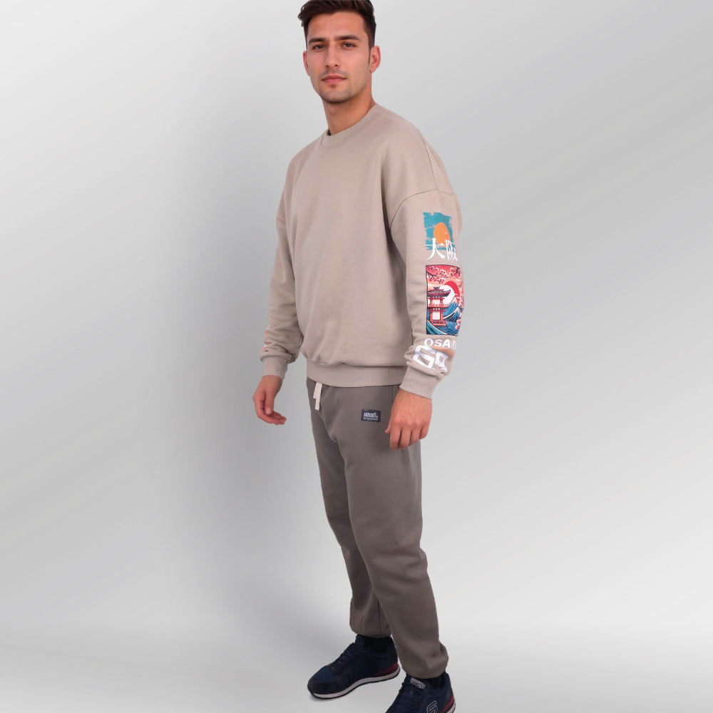 Oversized Sweater Zero Tolerance Model beige front side