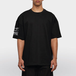 Oversized T-shirt FREQ-O7 model zwart front