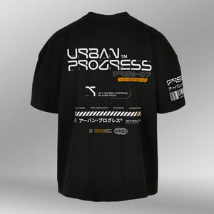 Oversized T-shirt FREQ-O7 zwart back