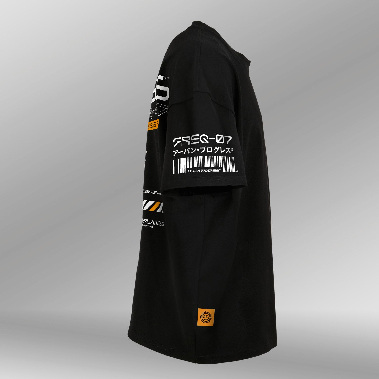 Oversized T-shirt FREQ-O7 zwart side