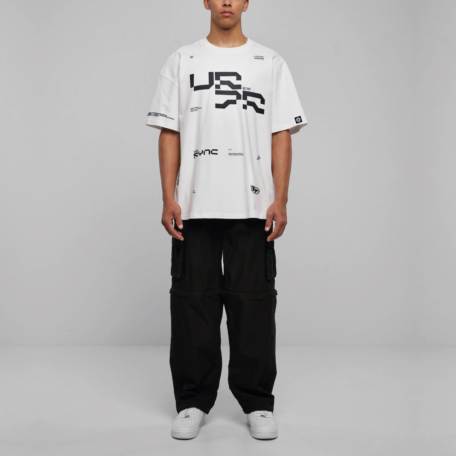 Oversized Tee SYNC model wit front compleet