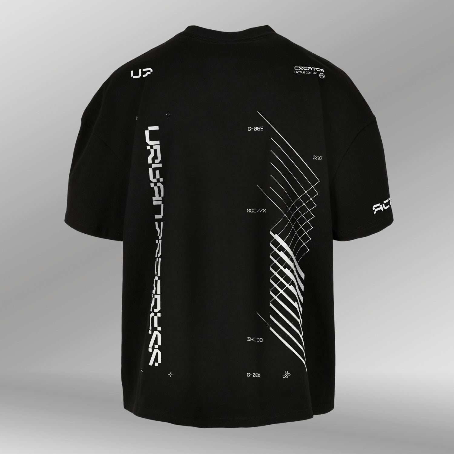 Oversized Tee SYNC zwart back