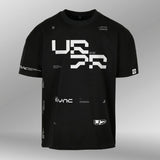 Oversized Tee SYNC zwart front