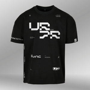 Oversized Tee SYNC zwart front