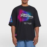 Oversized sleeve t-shirt Baseline model zwart front